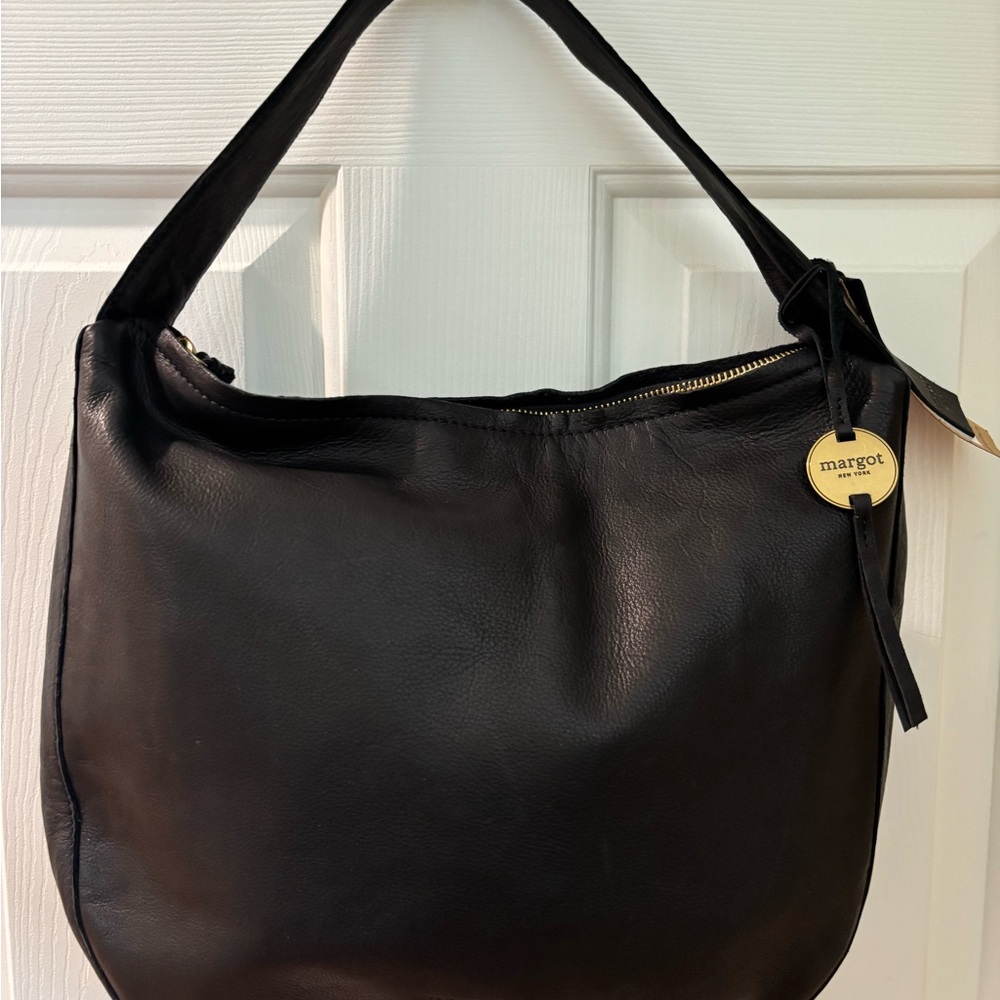 Margot Black Hobo Bag with Sleek Minimalist Design